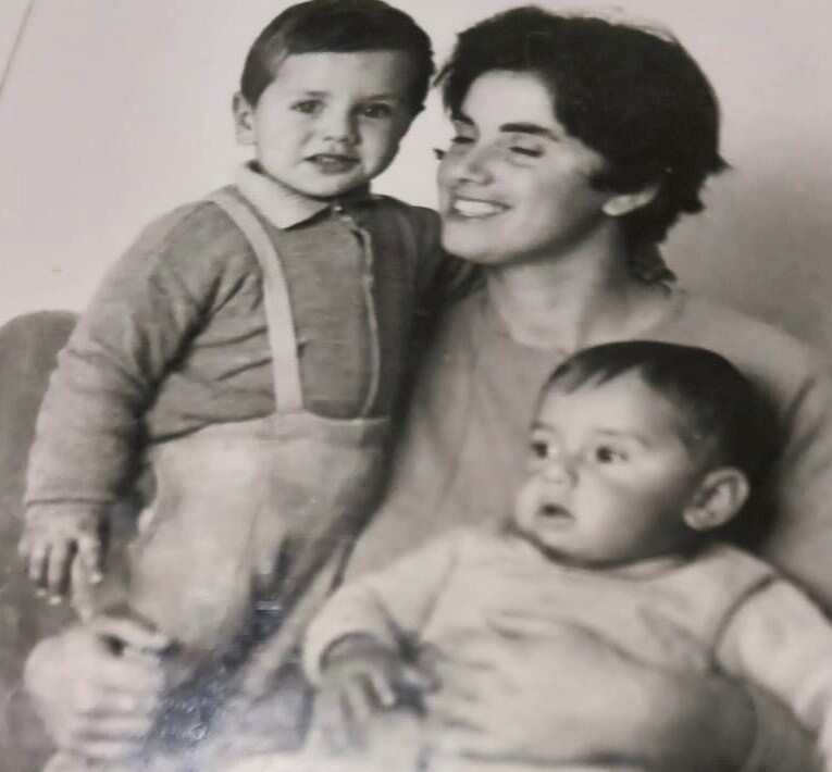 Elide Presta in 1968 with her children