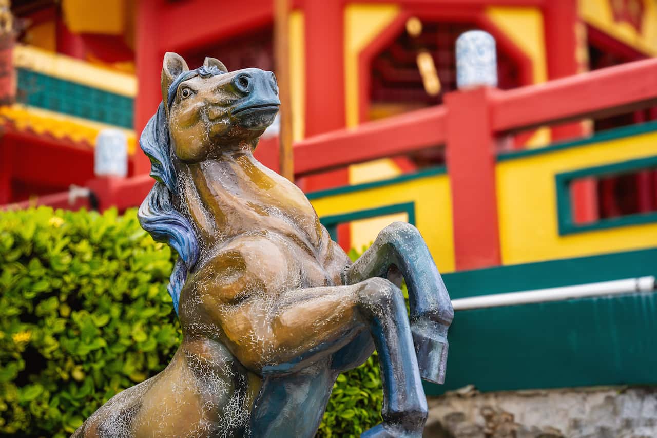 Chinese Zodiac Horse Statue at Peak Nam Toong Temple