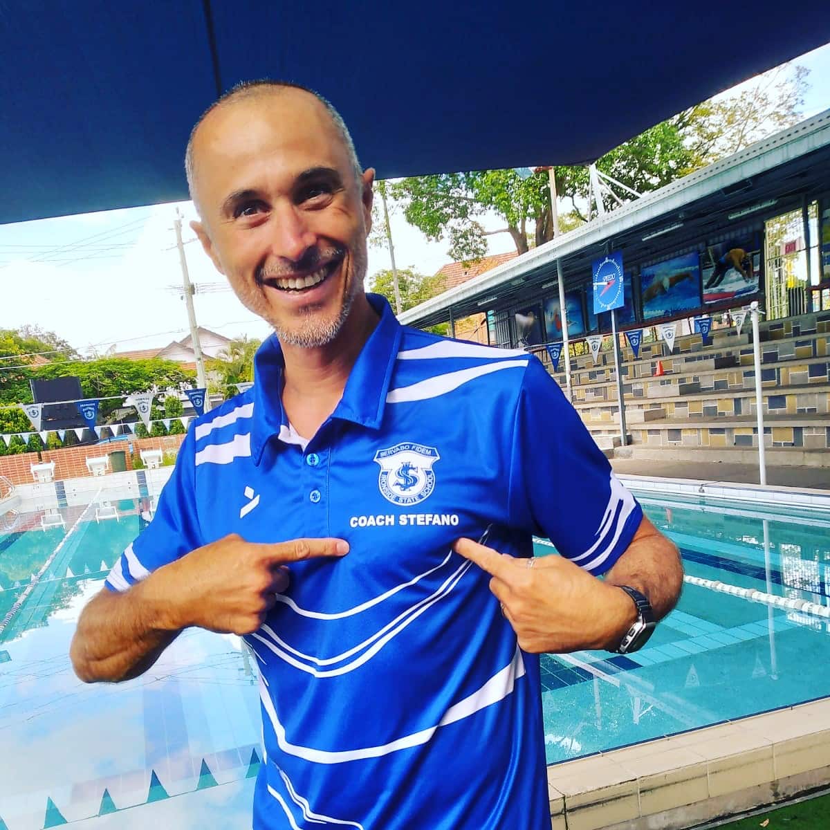 Stefano Zerbini con la sua divisa da allenatore