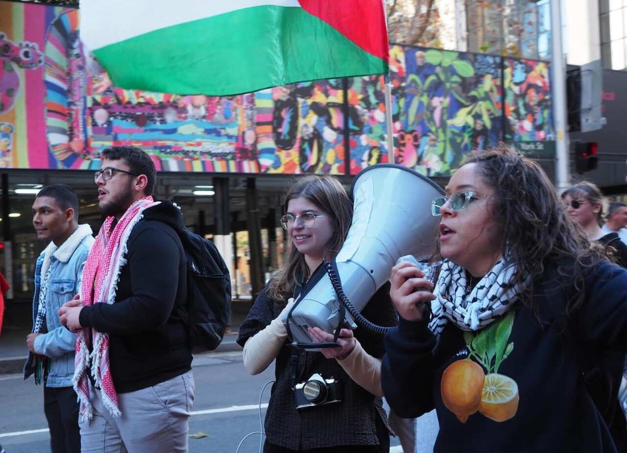 مظاهرات حاشدة دعماً لفلسطين من سيدني.JPG