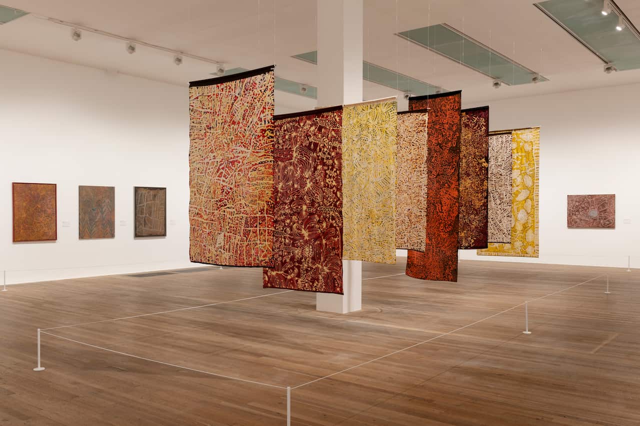 3. Emily Kam Kngwarray installation view at Tate Modern 2025. © Emily Kam Kngwarray Copyright Agency. Licensed by DACS 2025. Photo © Tate (Kathleen Arundell) (1).jpg