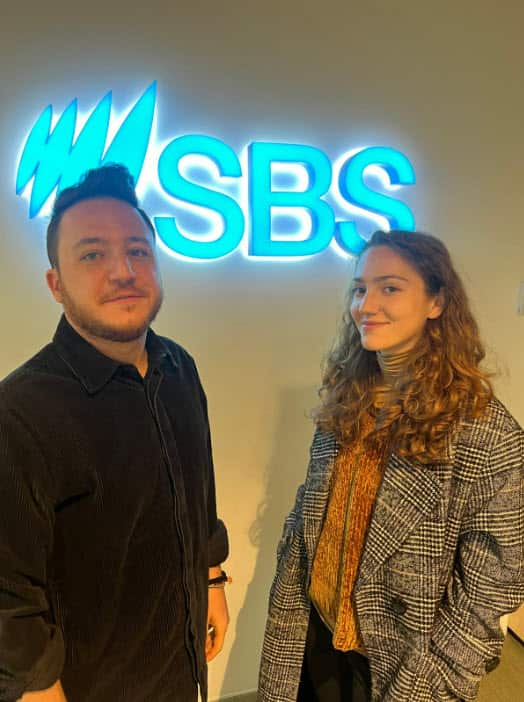 Gian Marco Ciampa e Erica Piccotti negli studi di SBS.
