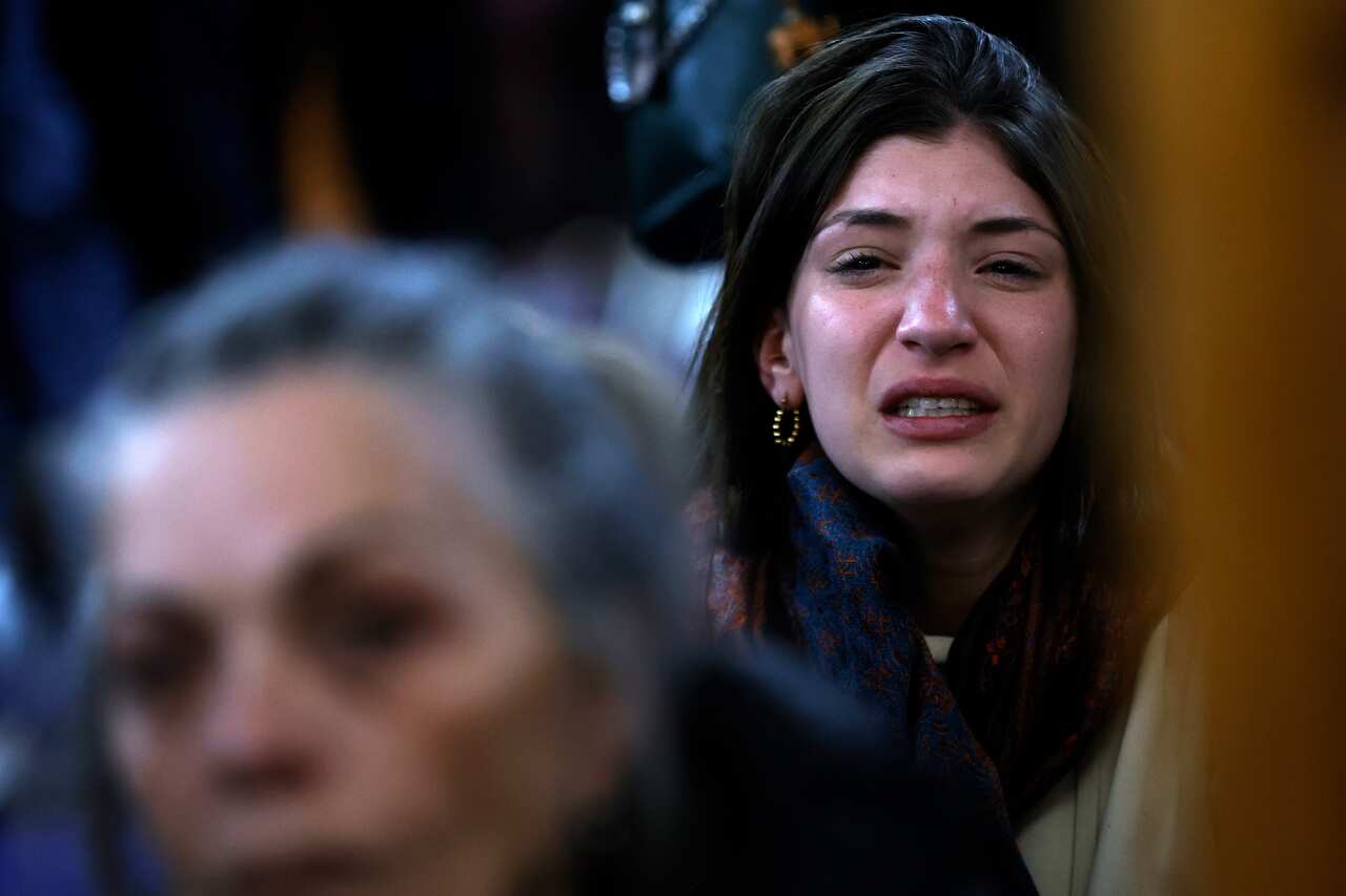 Close up of woman crying