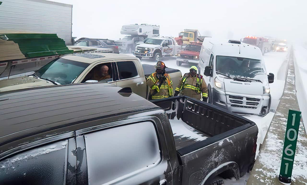 USA WEATHER WINTER STORM CRASH