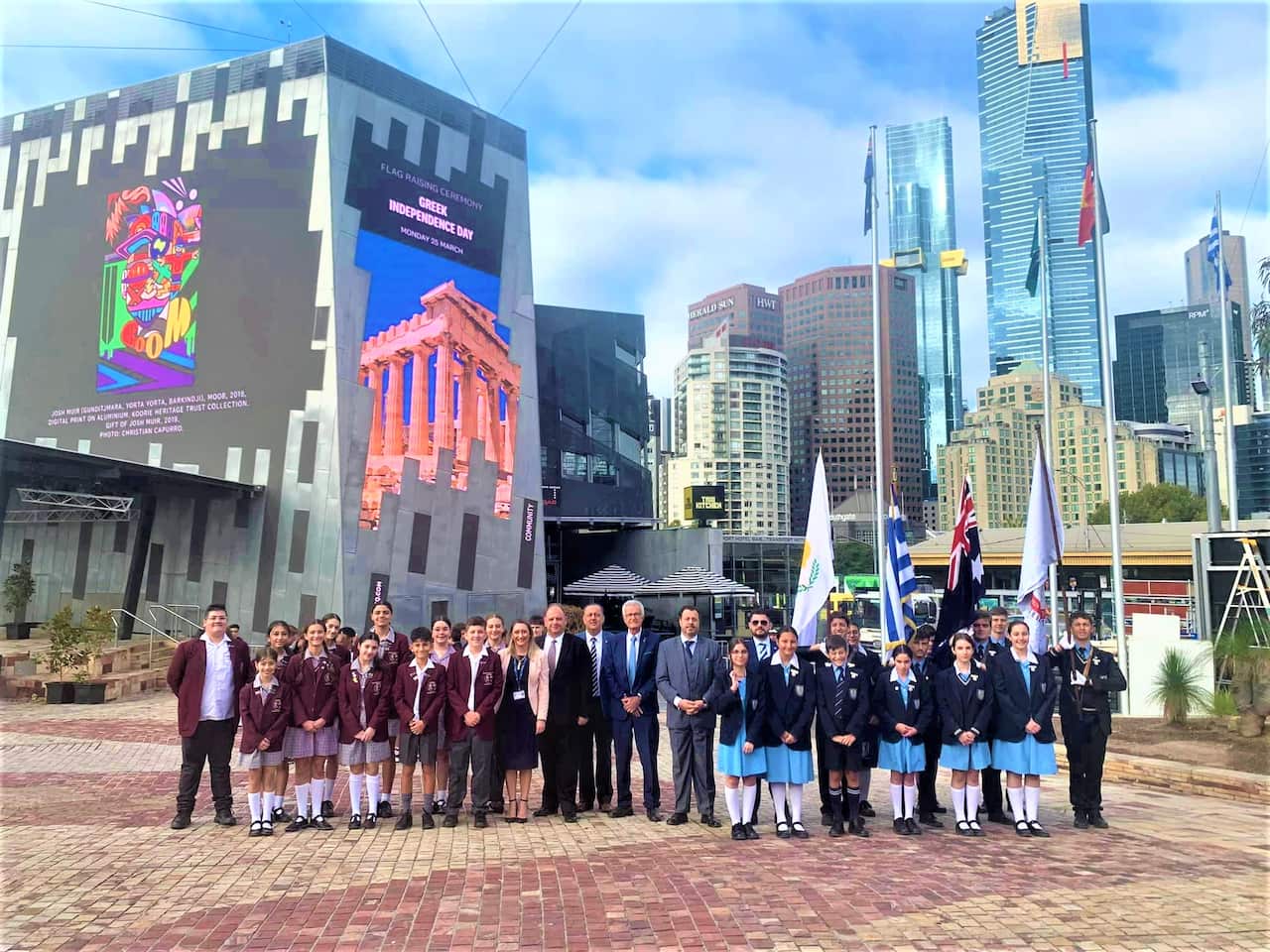 Greek Independence Day, Flag Raising Ceremony, Federation Square, 25 March 2024