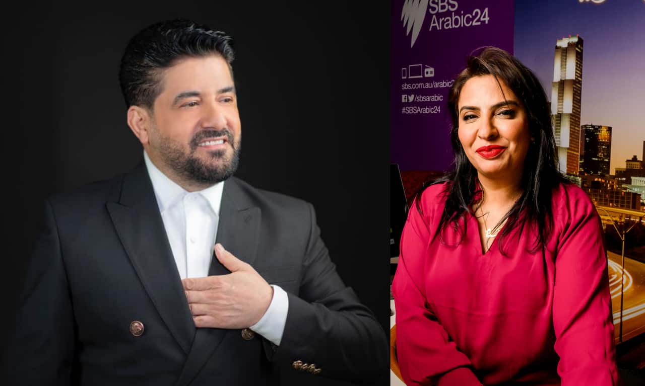 Singer Reda & Bayt Al Mazzika presenter Sanae Ouahib