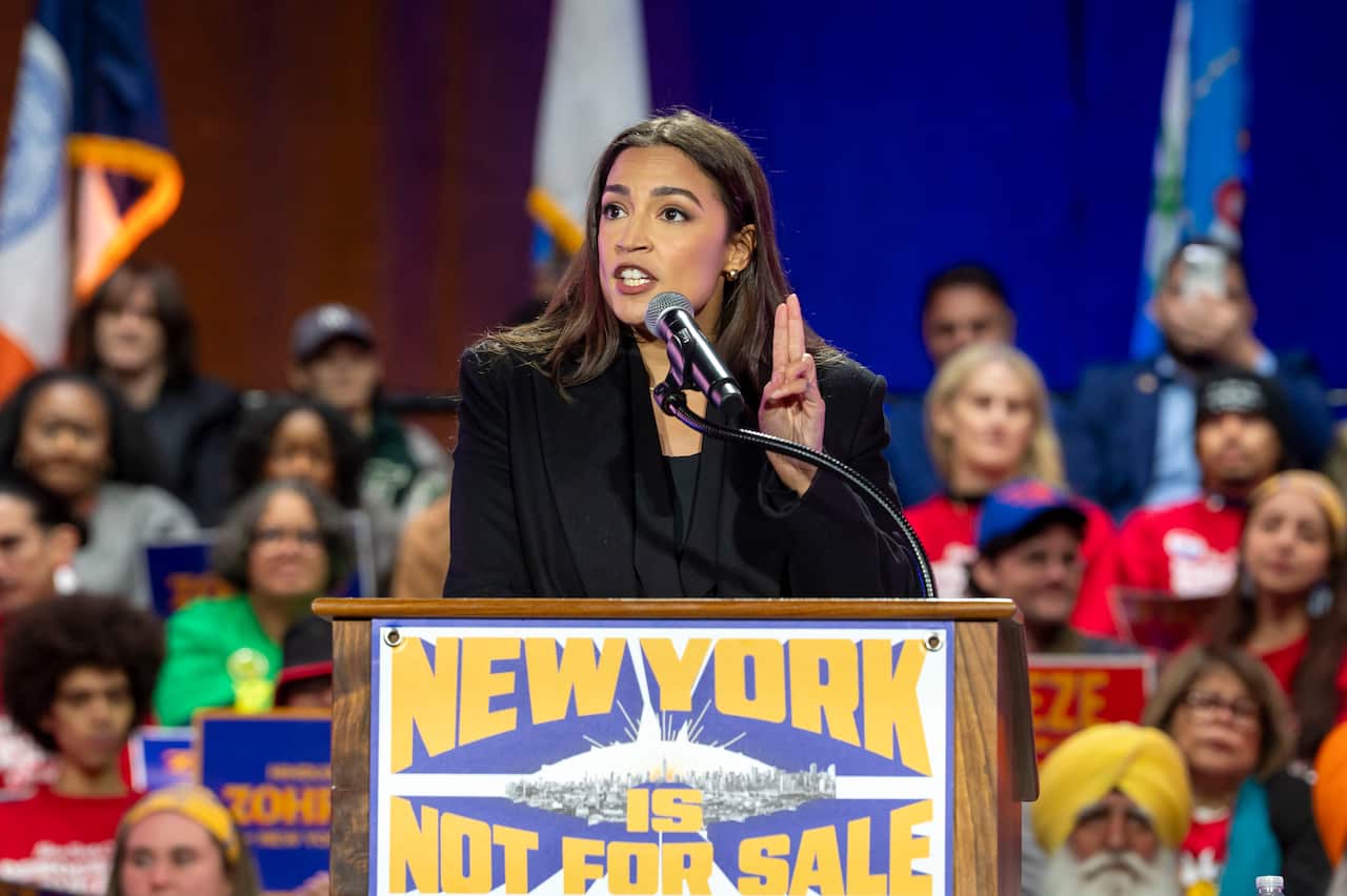 Zohran Mamdani, Bernie Sanders and Alexandria Ocasio-Cortez Hold "New York Is Not For Sale" Rally, New York, USA - 26 Oct 2025