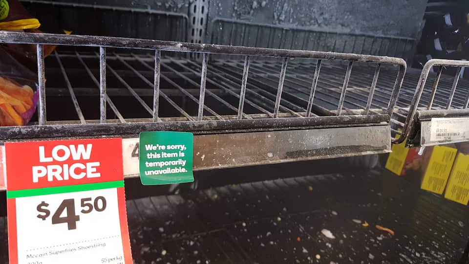 What's causing Australia's frozen chip shortage and how long will it