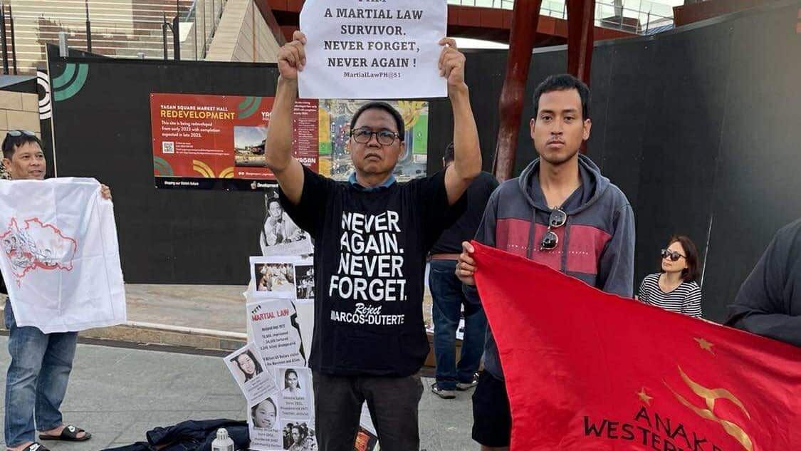 Migrante Perth also held protest in commemoriation of Martial Law Declaration in the Philippines.