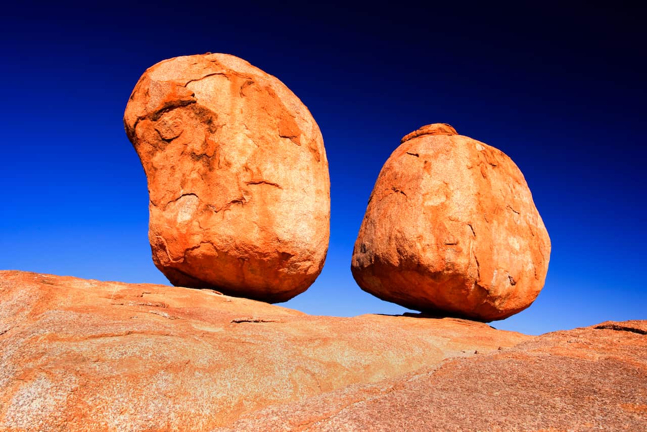 Devils Marbles - two nearly perfectly circular shaped