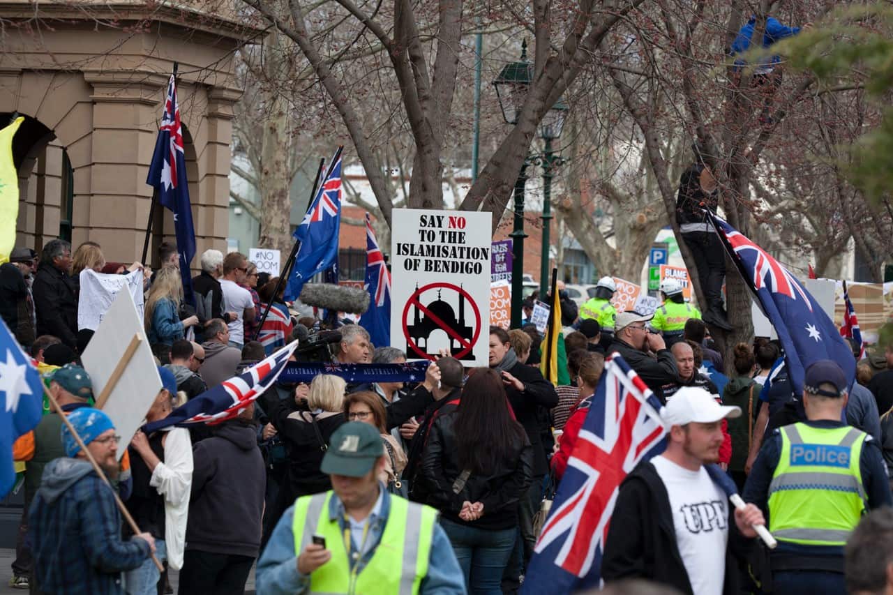 protests againest Islam in Bendigo.jpg