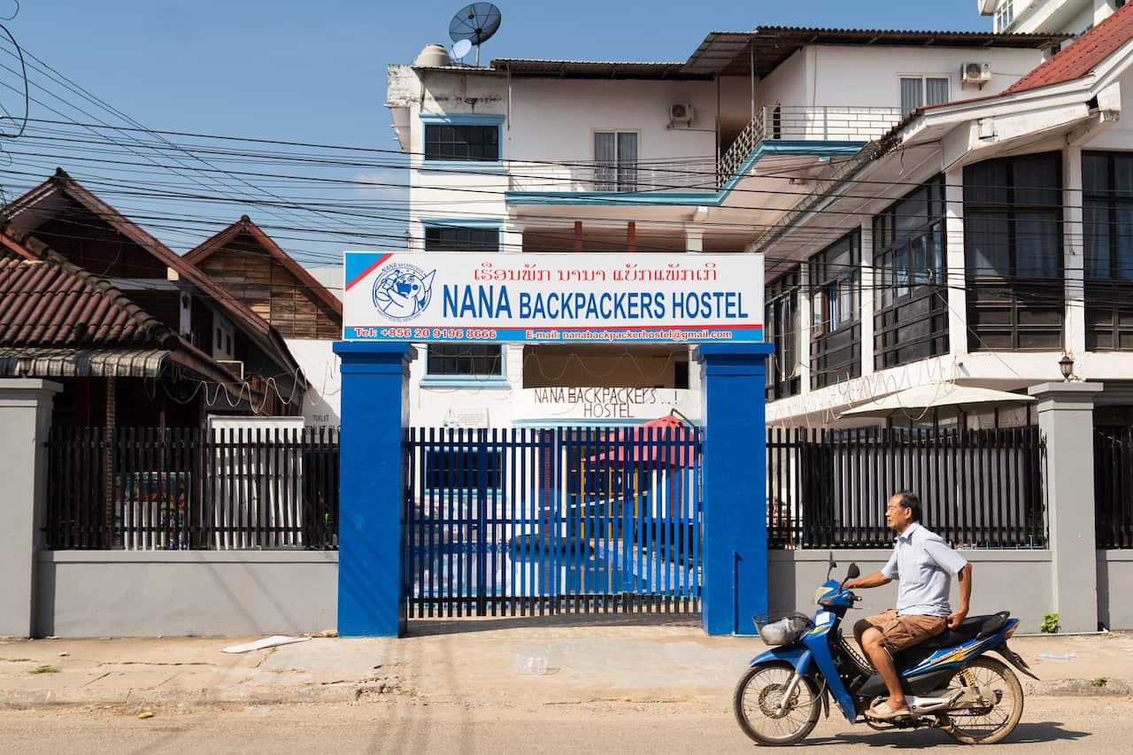 The Nana Backpackers Hostel in Vang Vieng where suspected methanol poisoning took place (Getty)