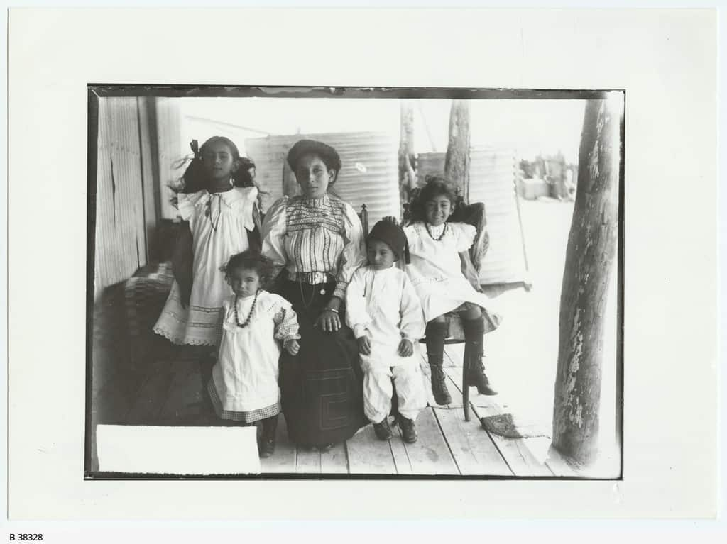 Adelaide Moosha with her children