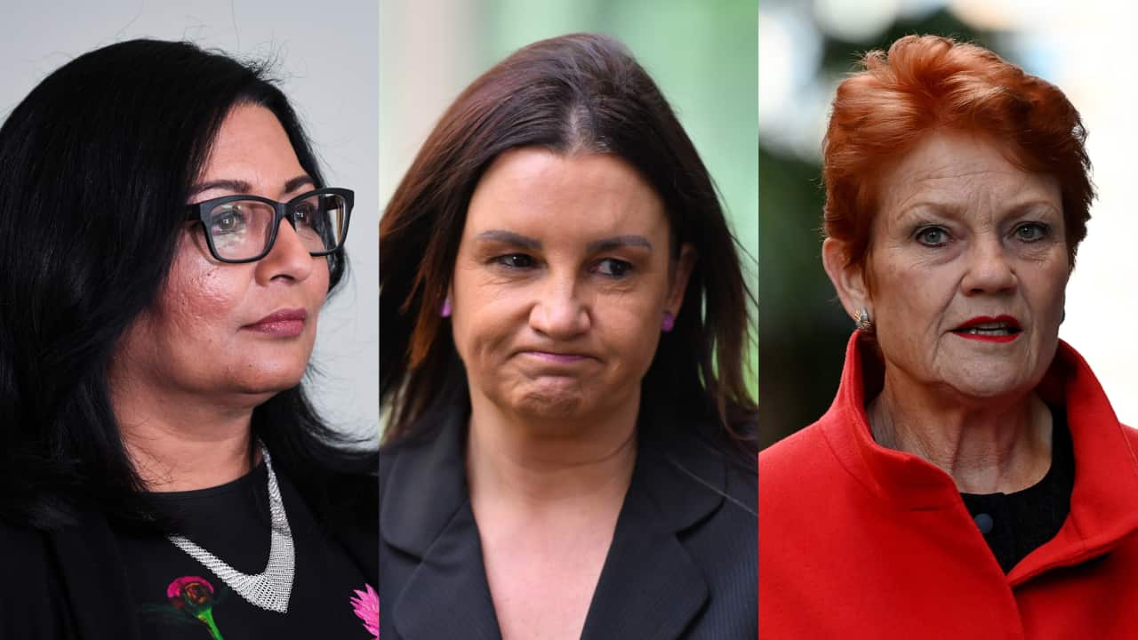 Senators Mehreen Faruqi, Jacqui Lambie and Pauline Hanson have reacted to each other's views on the Queen's death in fiery commentary on TwitterAAP.jpeg