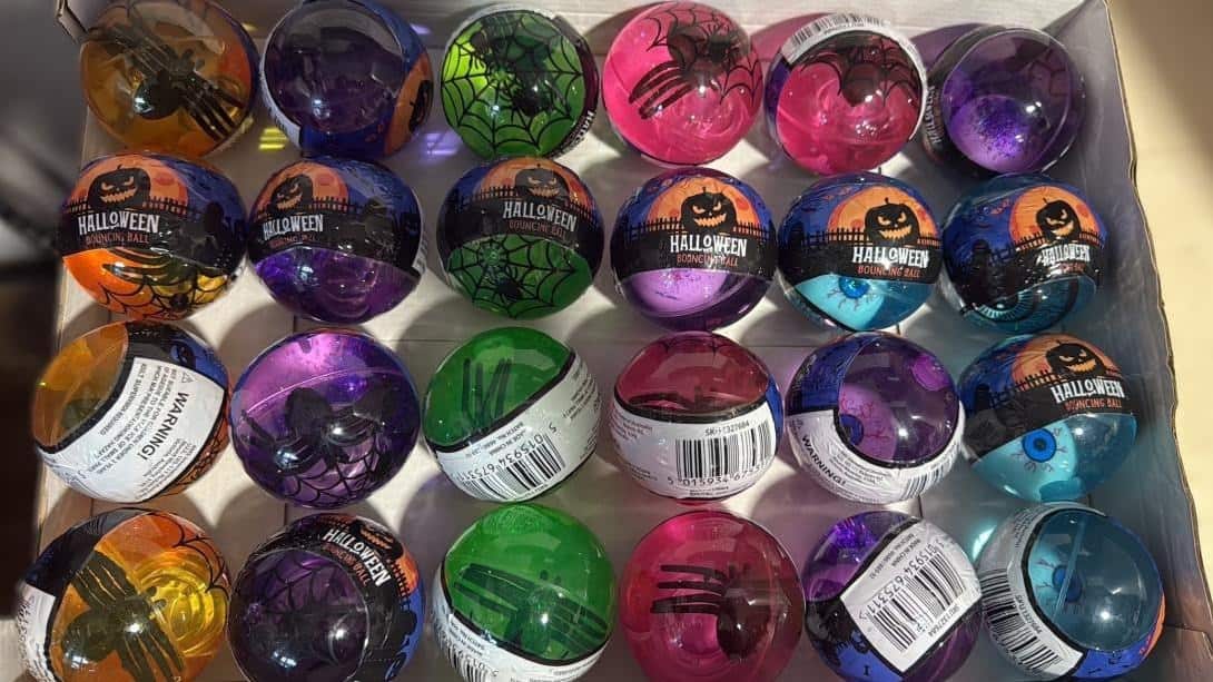 Halloween LED light-up bouncing balls
