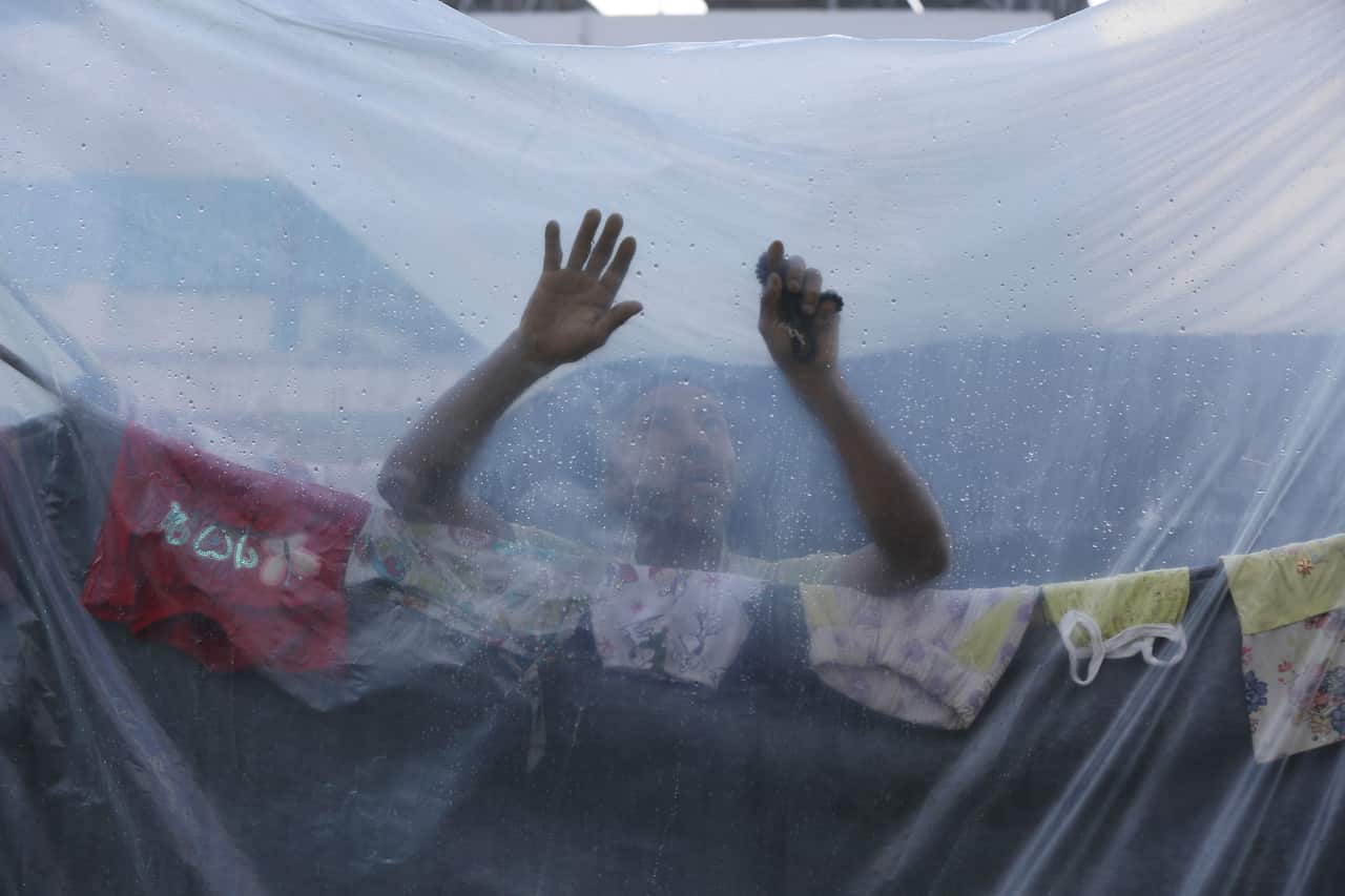 Palestinians taking shelter in Al-Aqsa Martyrs Hospital live under difficult conditions in Gaza