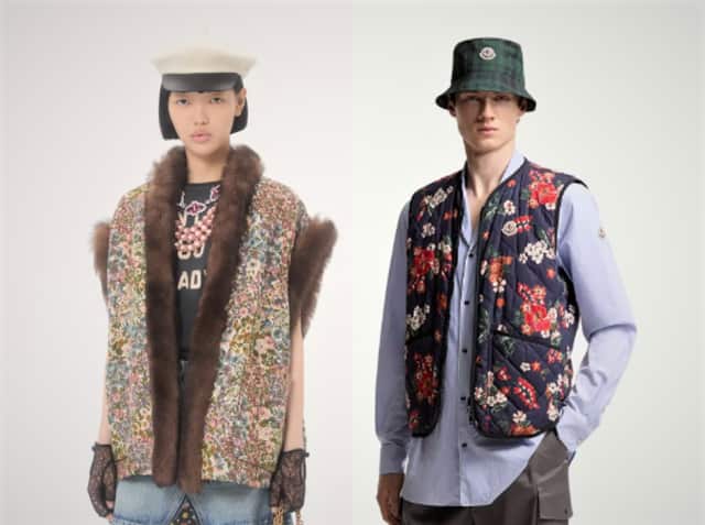 Vests by Valentino (left) and Moncler.