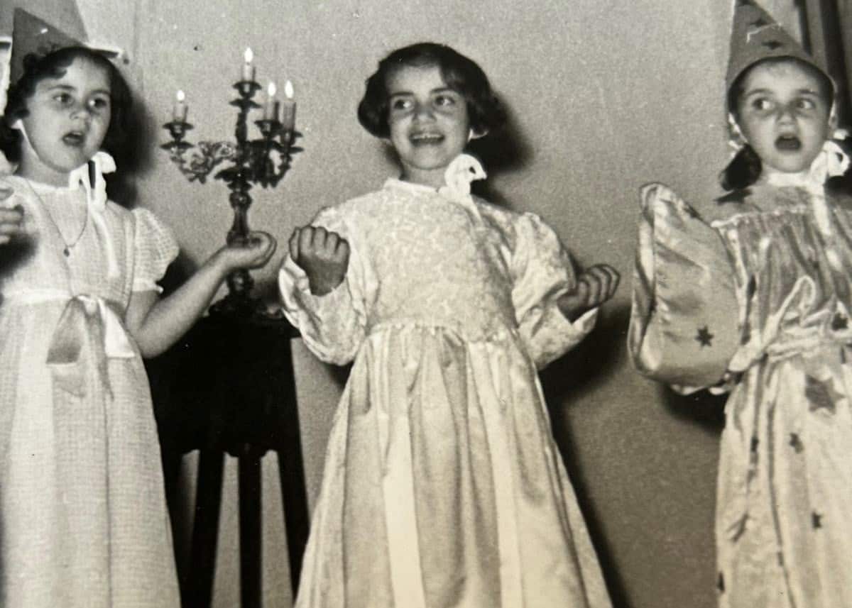 Vittoria Pasquini when she was 8 at a school play