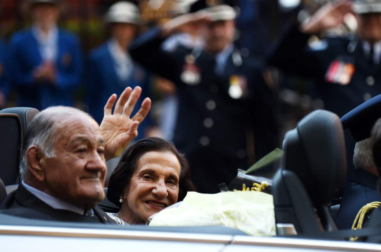 Governor of NSW, Dame Marie Bashir, and her husband Sir Nicholas Shehadie