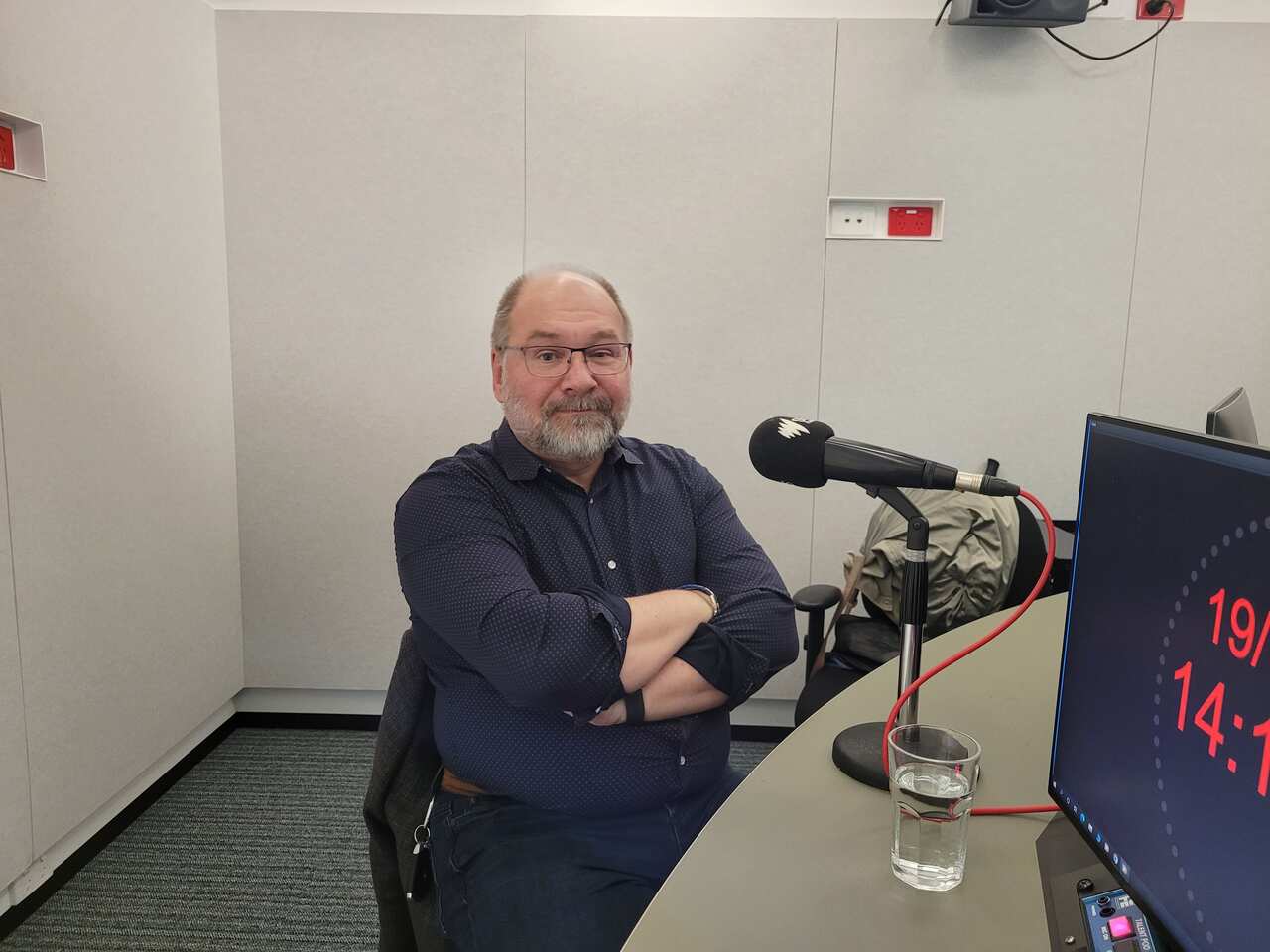 Slava Kitaeff at the SBS studios in Melbourne