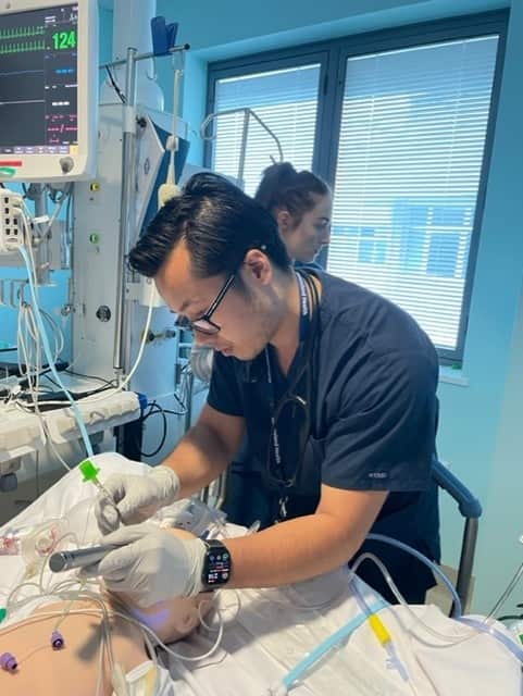 Dr Garry Yang at the ICU paeds intubation (Supplied).jpg