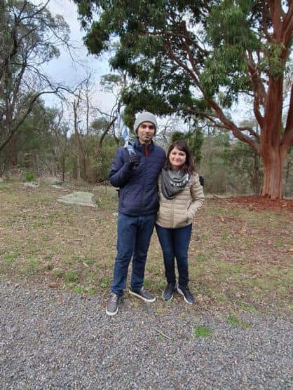 Tahla and Myra standing in bushland