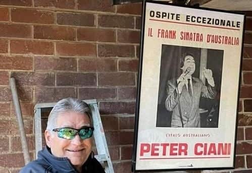 Peter Ciani in 1986 in Barcellona Pozzo di Gotto (Sicily) for an Italian tour