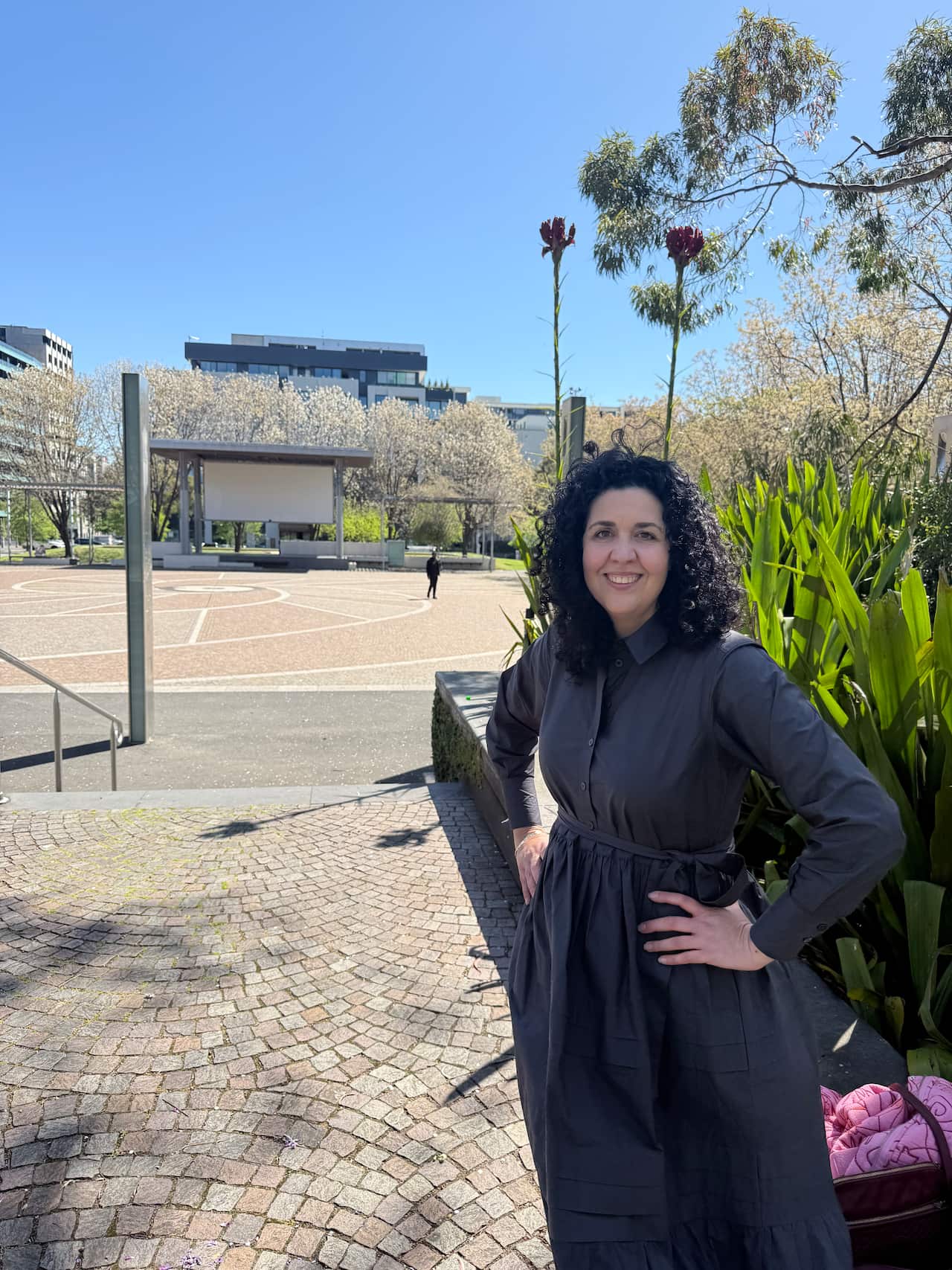 Tania Cammarano a Piazza Italia, Lygon street.
