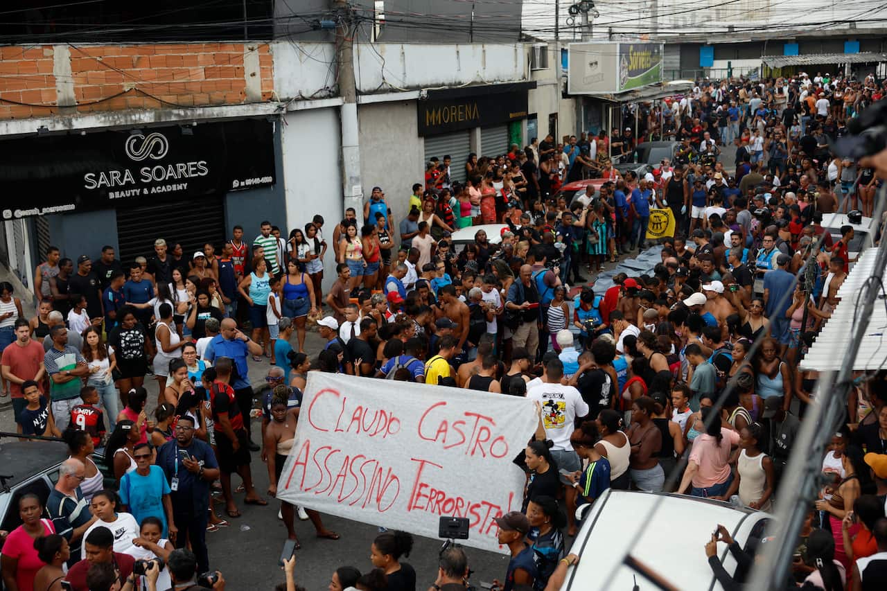 Aftermath of police operation against gangs in Rio de Janeiro