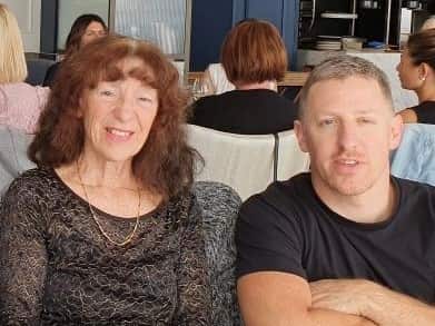 Rosanna Battista with her son.