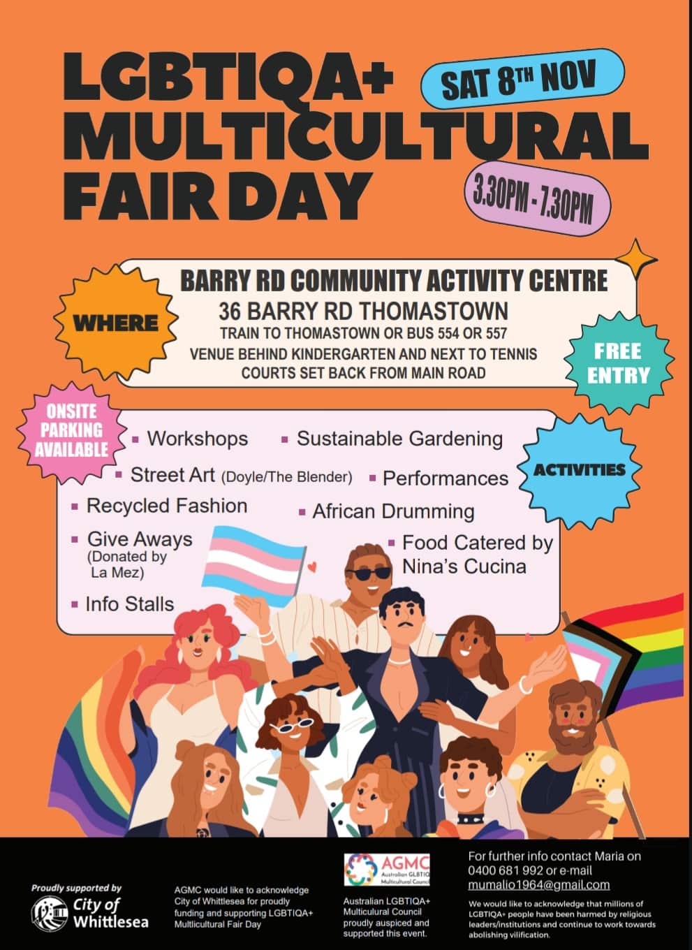The 3rd LGBTQIA+ Multicultural Fair Day returns to Thomastown