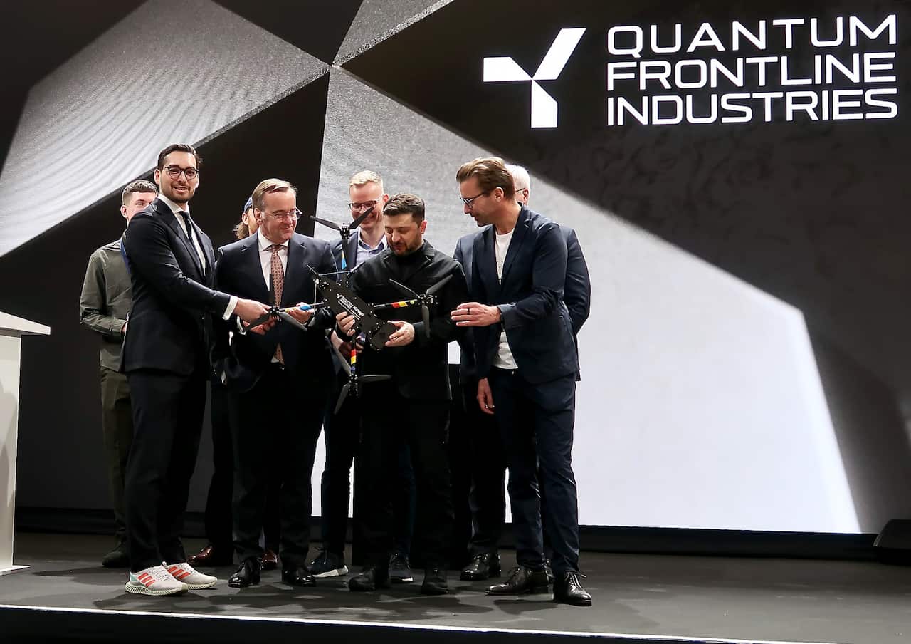 Volodymyr Zelenskyy meets with management and staff of first joint Ukrainian-German drone production enterprise