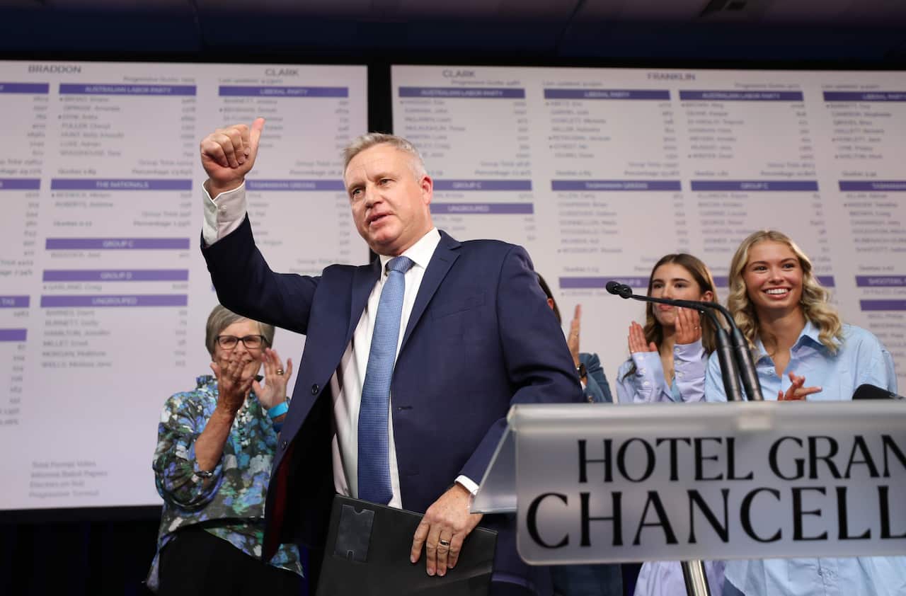 Tasmanian State Election 2025 Premier Jeremy Rockliff