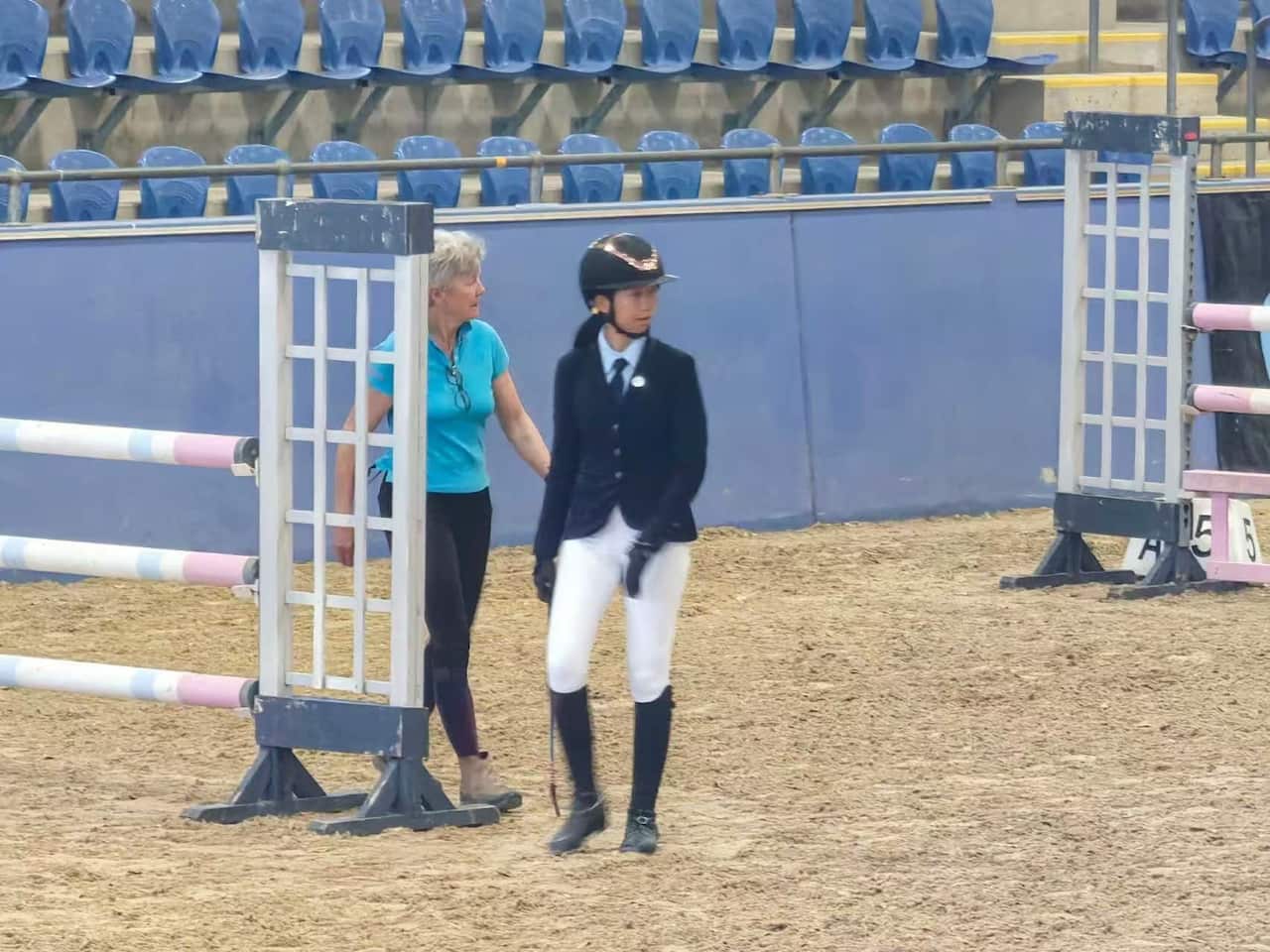 Jessie Gui and her coach Vicki Roycroft