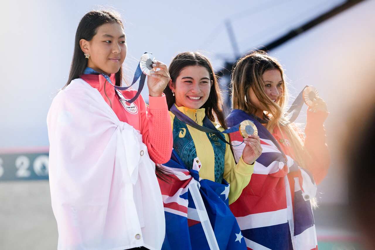 Paris 2024 - Australiaâ€™s Arisa Trew Takes Gold In Park Skateboarding