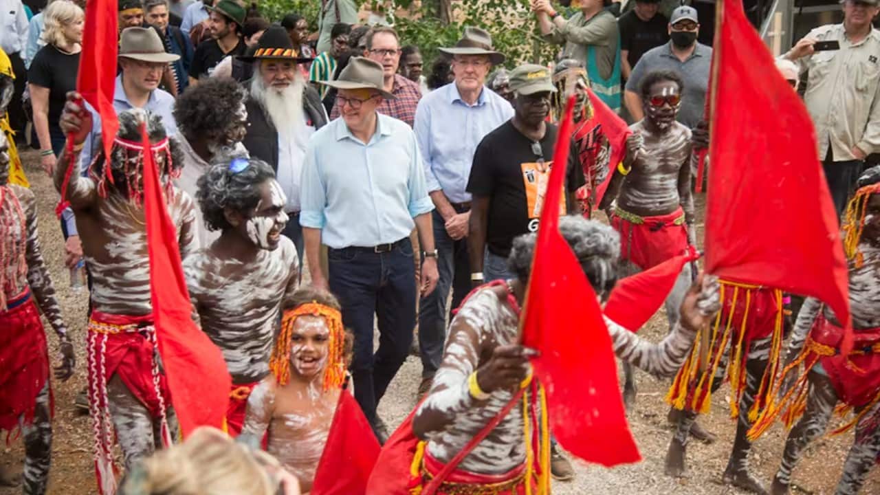 The question is slightly different to the draft wording Mr Albanese unveiled at the Garma festival last year.jpg