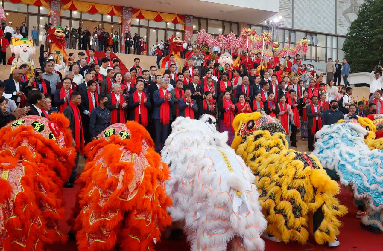 People celebrate Chinese new year in Myanmar