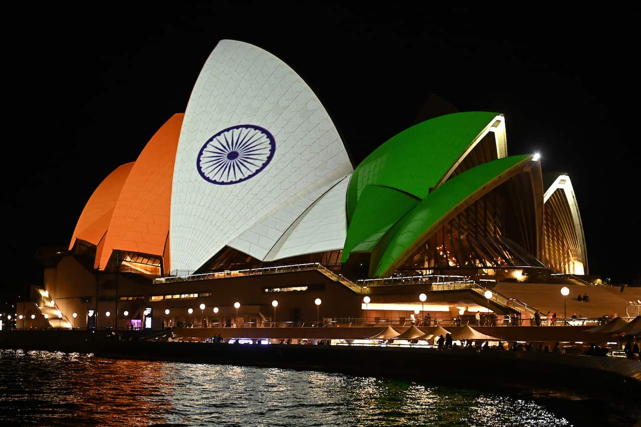 INDIA INDEPENDENCE DAY OPERA HOUSE SAILS
