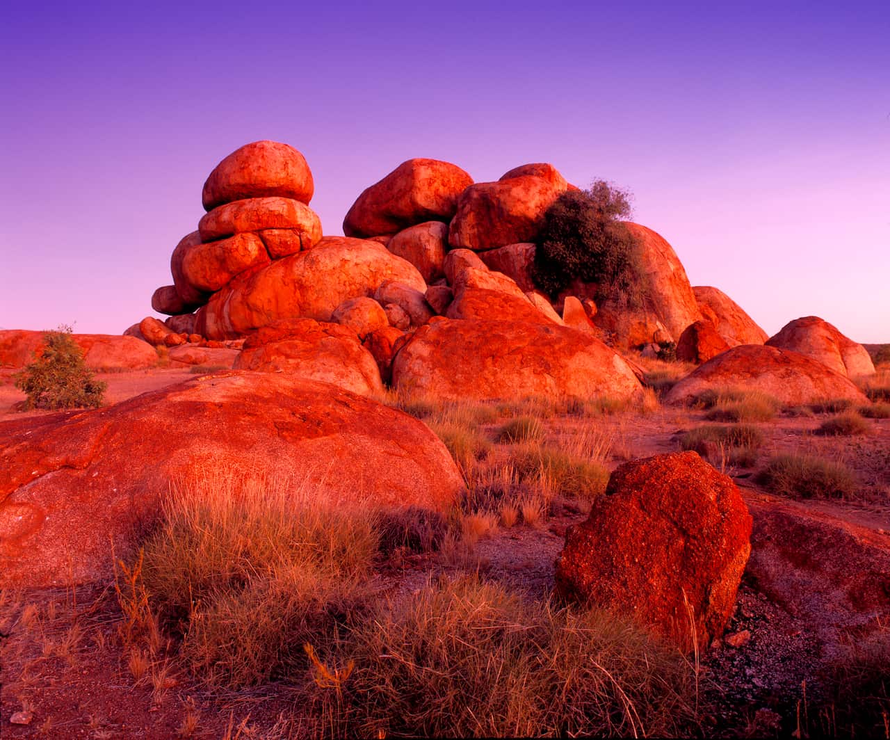 Devils Marbles at sunset