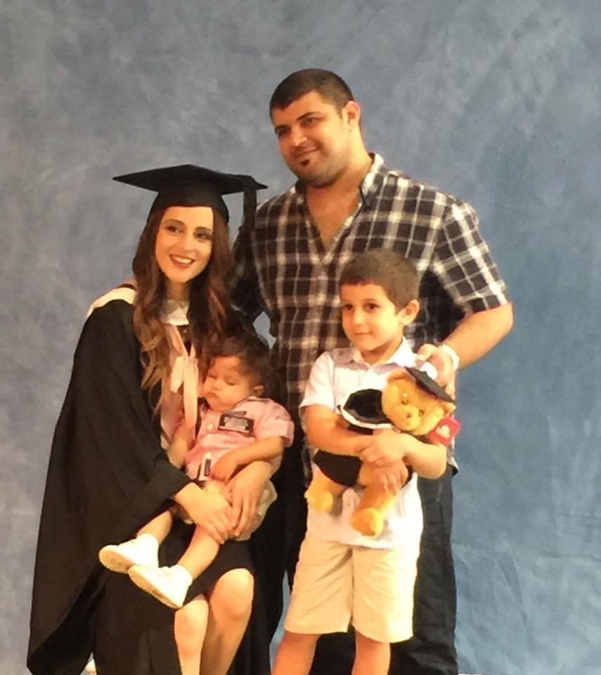 Mona's daughter Sophia with her family 