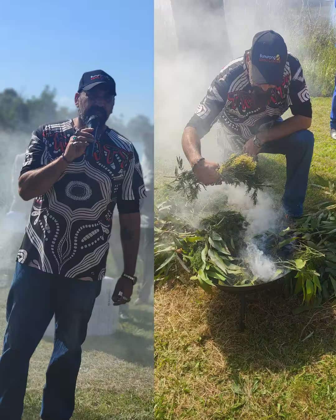 Uncle Mark Brown, an elder from the Bunurong people, performed a Welcome ceremony.