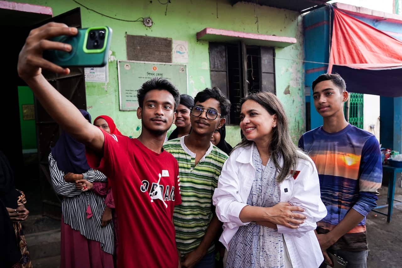 Kishwar Chowdhury on assignment for World Vision.