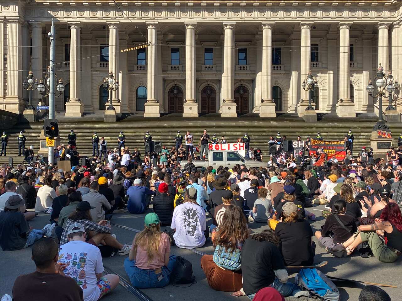 Abolish the Monarchy protest