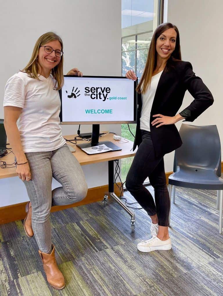 Le co-creatrici di Serve the CIty a Brisbane e in Gold Coast Matilde e Fiorenza.