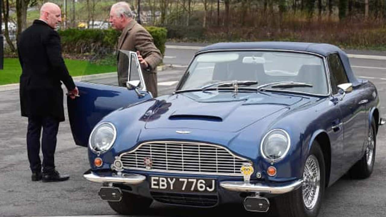 Charles had his Aston Martin sports car converted to run on 'wine and cheese'.jpg