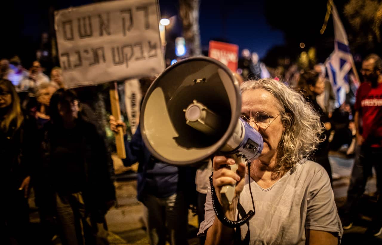 Anti Netanyahu Pardon Protest in Tel Aviv - 30 Nov 2025