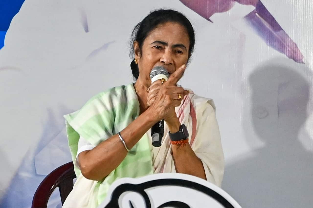 TMC party celebrates majority win in Lok Sabha election 2024, Kolkata, India - 4 Jun 2024