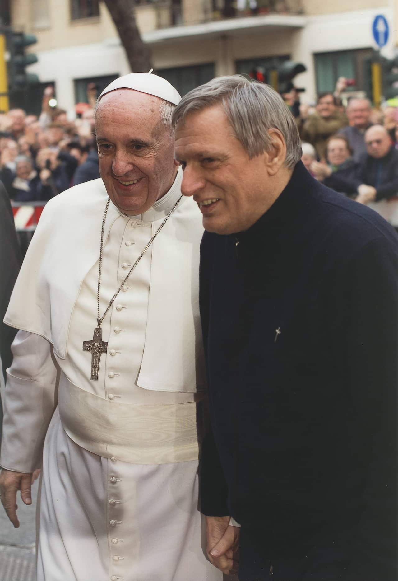 Don Luigi Ciotti with Pope Francis