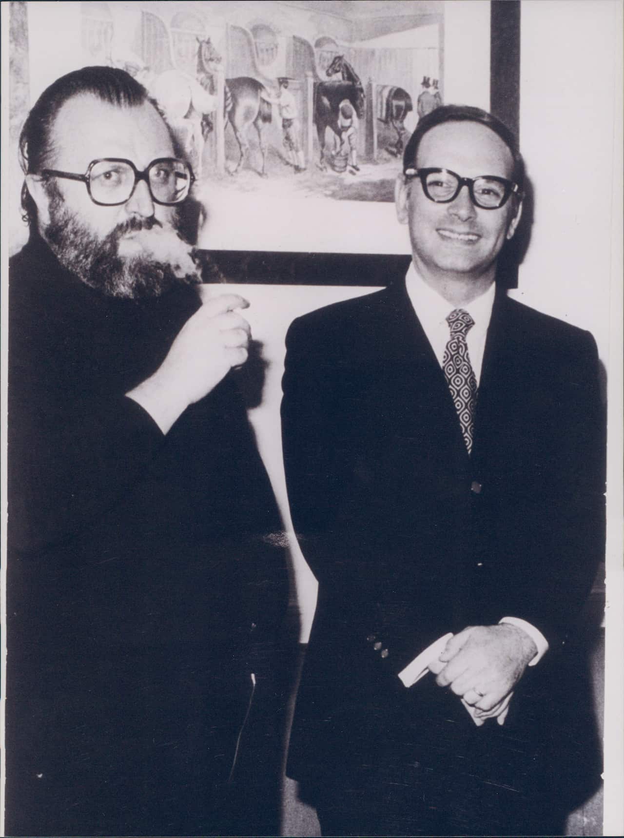 Ennio Morricone (a destra) con il regista Sergio Leone