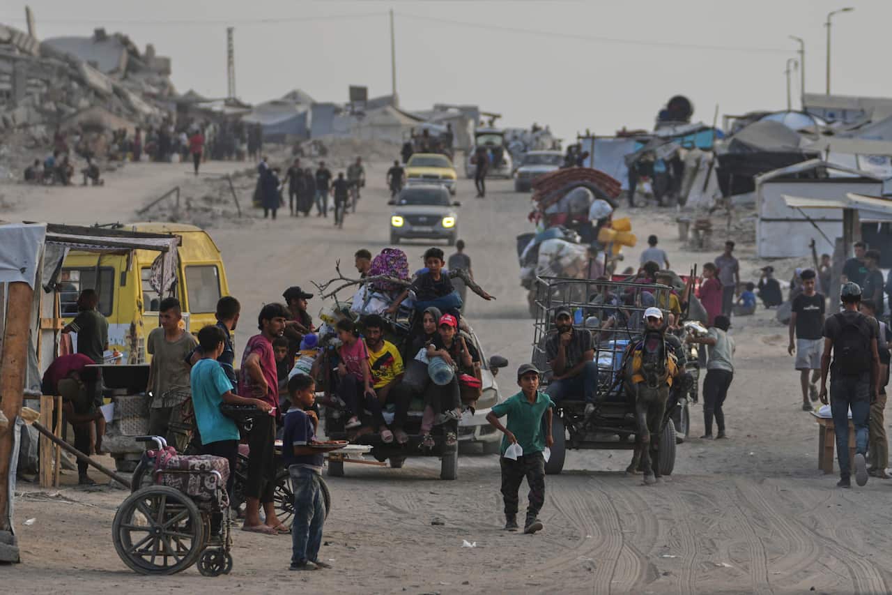 Palestinians in Gaza City
